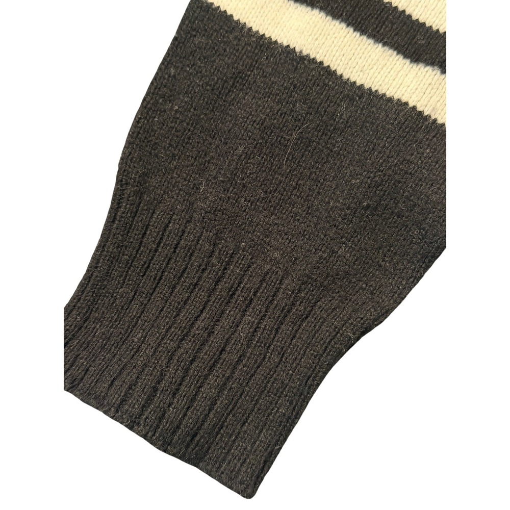 TREASUREBOND Women's Sweater Gray Black Stripe‎ V Neck Long Sleeve Size M - Picture 5 of 6